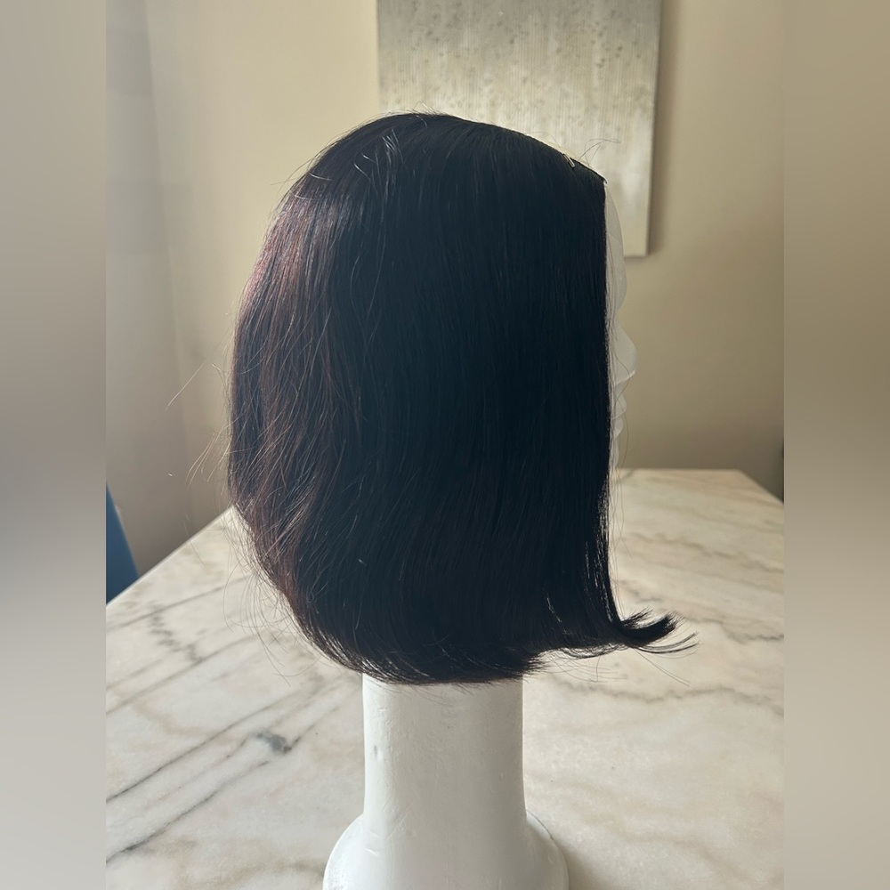 12”U-Part Bob Wig-100% Human Hair-Silky Straight-Natural Black NEW💣